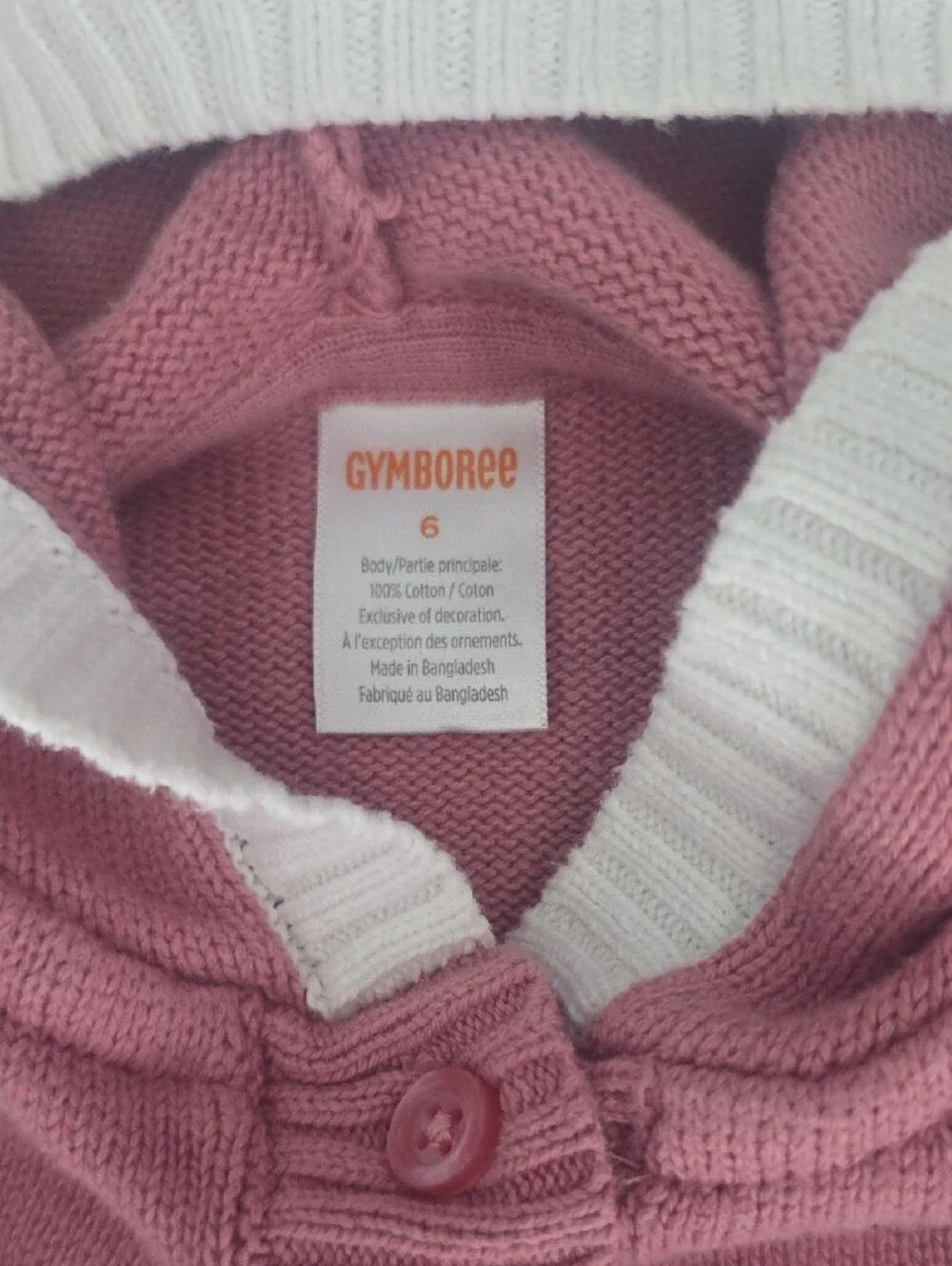 Gymboree Rose Pink Hooded Deer Knit Cardigan